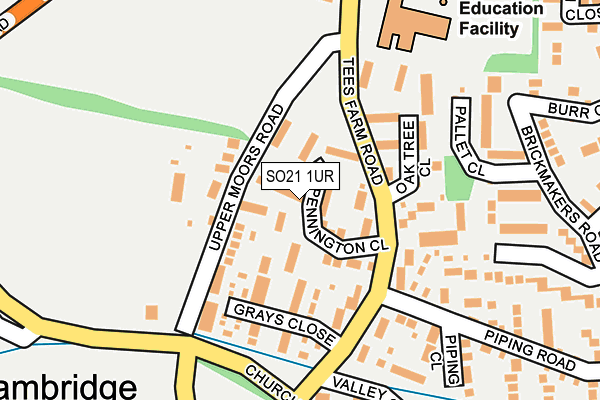 SO21 1UR map - OS OpenMap – Local (Ordnance Survey)