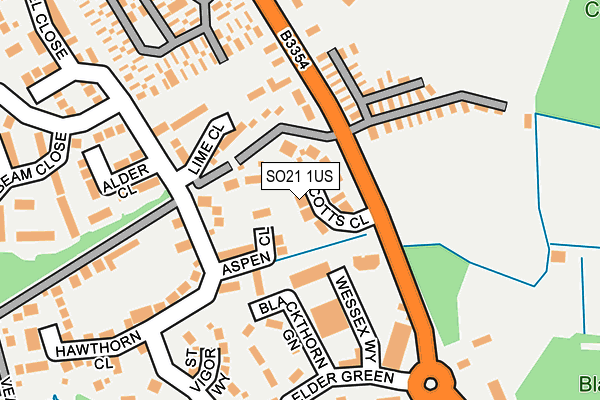 SO21 1US map - OS OpenMap – Local (Ordnance Survey)