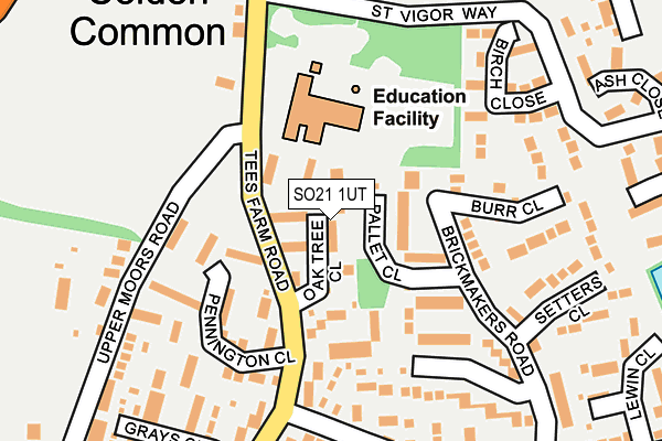 SO21 1UT map - OS OpenMap – Local (Ordnance Survey)