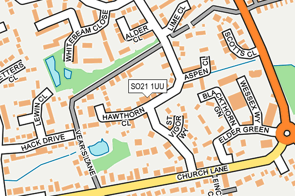 SO21 1UU map - OS OpenMap – Local (Ordnance Survey)