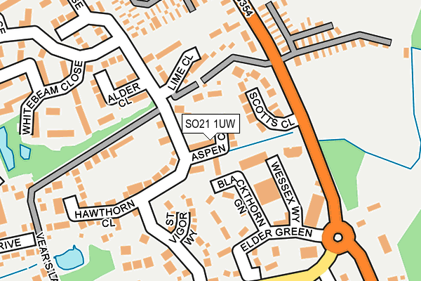 SO21 1UW map - OS OpenMap – Local (Ordnance Survey)