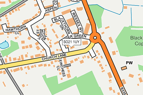 SO21 1UY map - OS OpenMap – Local (Ordnance Survey)