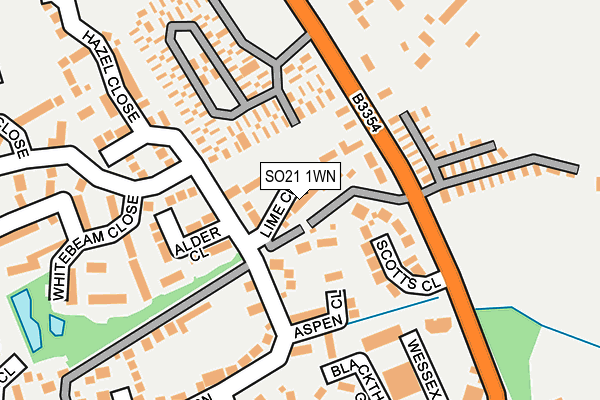 SO21 1WN map - OS OpenMap – Local (Ordnance Survey)