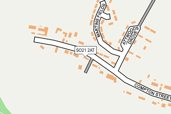 SO21 2AT map - OS OpenMap – Local (Ordnance Survey)