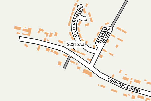 SO21 2AU map - OS OpenMap – Local (Ordnance Survey)