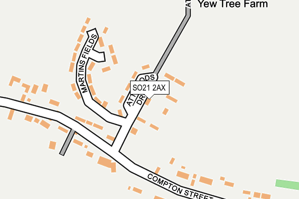 SO21 2AX map - OS OpenMap – Local (Ordnance Survey)