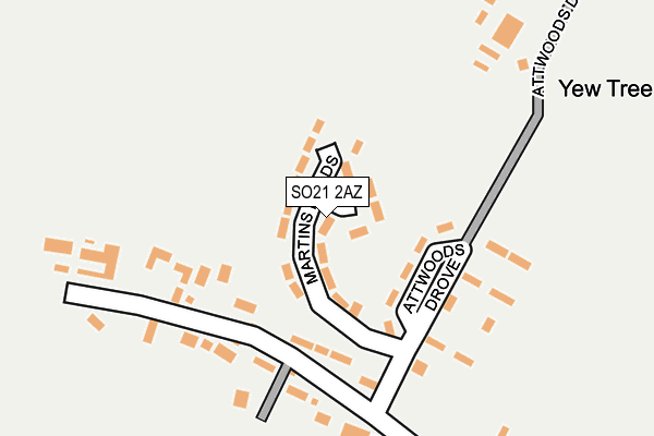 SO21 2AZ map - OS OpenMap – Local (Ordnance Survey)