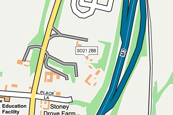 SO21 2BB map - OS OpenMap – Local (Ordnance Survey)