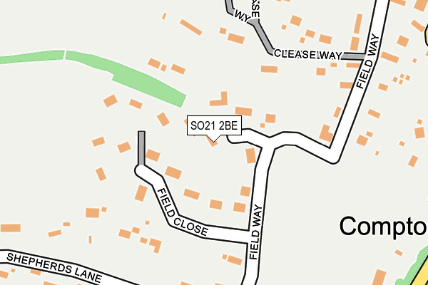SO21 2BE map - OS OpenMap – Local (Ordnance Survey)