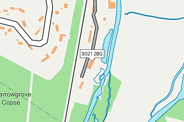 SO21 2BG map - OS OpenMap – Local (Ordnance Survey)