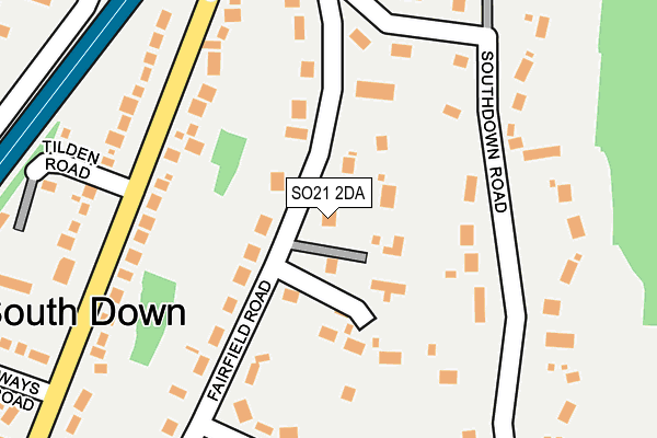 SO21 2DA map - OS OpenMap – Local (Ordnance Survey)