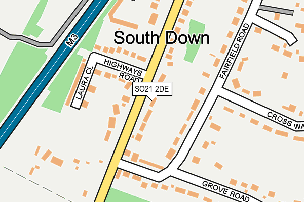 SO21 2DE map - OS OpenMap – Local (Ordnance Survey)