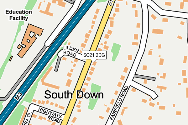 SO21 2DG map - OS OpenMap – Local (Ordnance Survey)