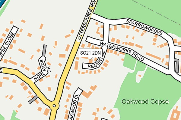 SO21 2DN map - OS OpenMap – Local (Ordnance Survey)