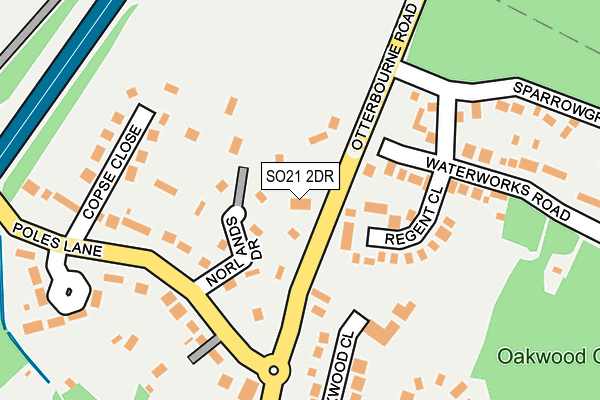 SO21 2DR map - OS OpenMap – Local (Ordnance Survey)