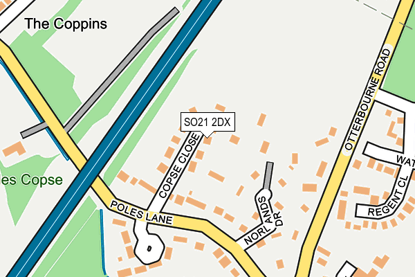 SO21 2DX map - OS OpenMap – Local (Ordnance Survey)