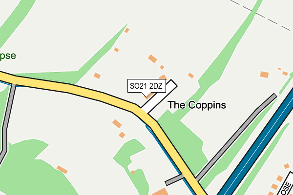 SO21 2DZ map - OS OpenMap – Local (Ordnance Survey)