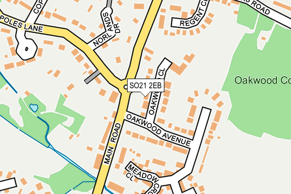 SO21 2EB map - OS OpenMap – Local (Ordnance Survey)