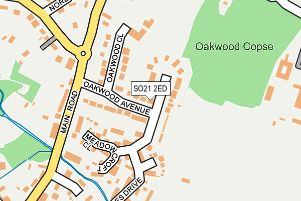 SO21 2ED map - OS OpenMap – Local (Ordnance Survey)