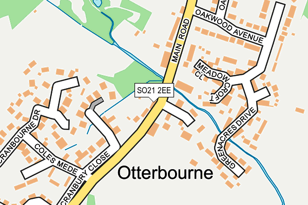 SO21 2EE map - OS OpenMap – Local (Ordnance Survey)