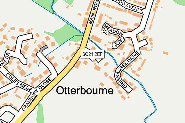 SO21 2EF map - OS OpenMap – Local (Ordnance Survey)