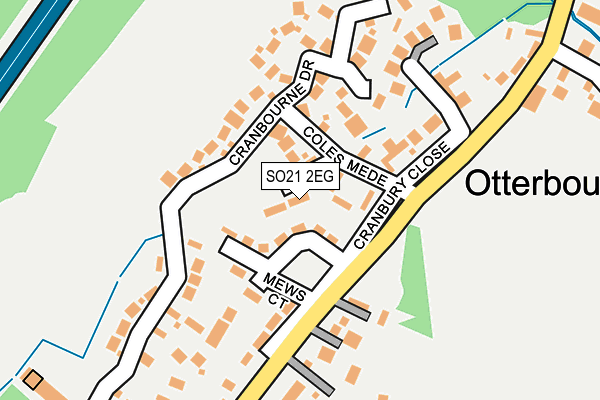 SO21 2EG map - OS OpenMap – Local (Ordnance Survey)