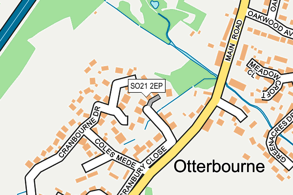 SO21 2EP map - OS OpenMap – Local (Ordnance Survey)