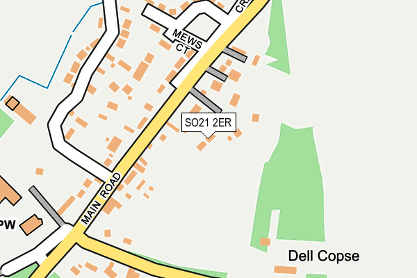 SO21 2ER map - OS OpenMap – Local (Ordnance Survey)