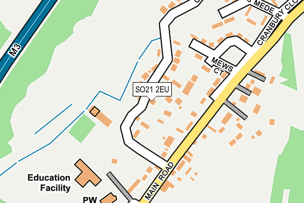 SO21 2EU map - OS OpenMap – Local (Ordnance Survey)