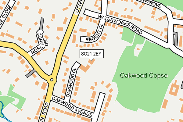 SO21 2EY map - OS OpenMap – Local (Ordnance Survey)