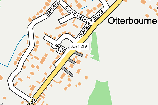 SO21 2FA map - OS OpenMap – Local (Ordnance Survey)