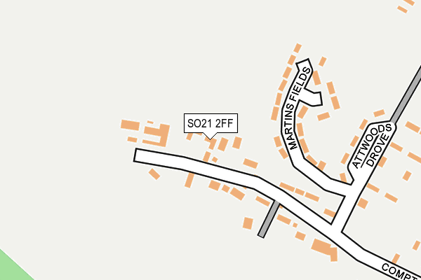 SO21 2FF map - OS OpenMap – Local (Ordnance Survey)