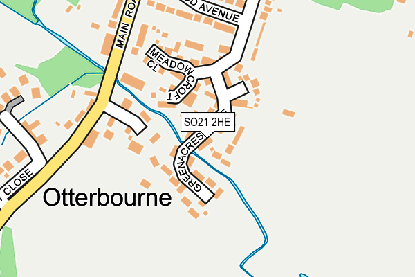 Map of OTTERBOURNE PROPERTIES LTD. at local scale