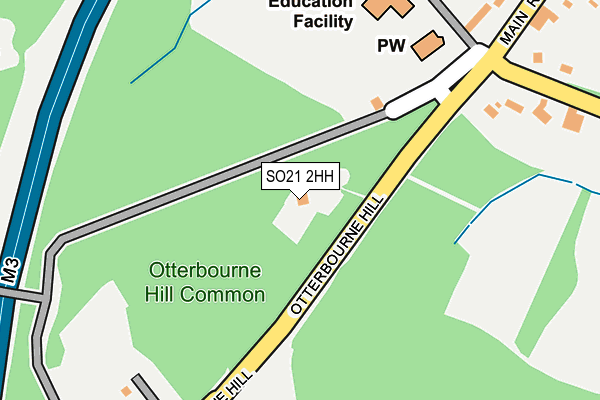 SO21 2HH map - OS OpenMap – Local (Ordnance Survey)