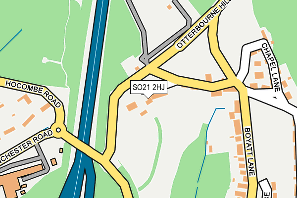 SO21 2HJ map - OS OpenMap – Local (Ordnance Survey)