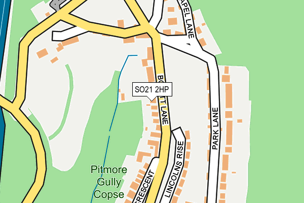 SO21 2HP map - OS OpenMap – Local (Ordnance Survey)