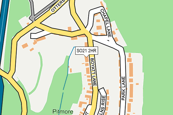 SO21 2HR map - OS OpenMap – Local (Ordnance Survey)