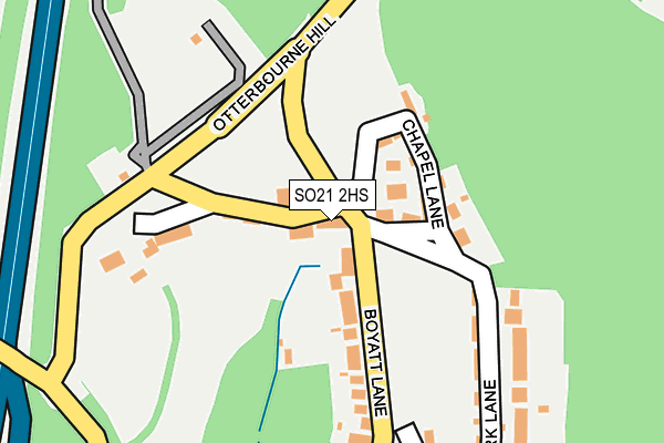 SO21 2HS map - OS OpenMap – Local (Ordnance Survey)