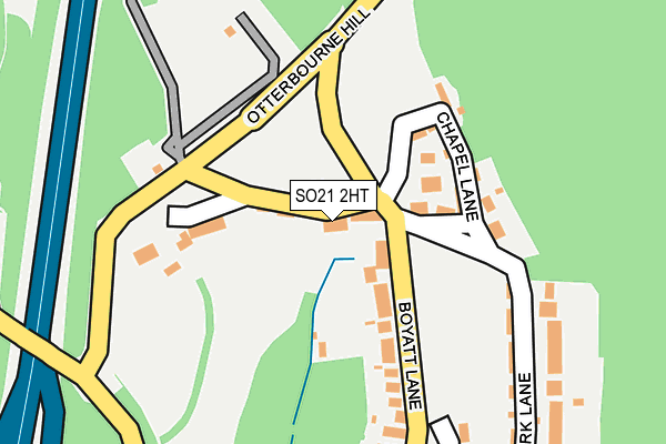 SO21 2HT map - OS OpenMap – Local (Ordnance Survey)