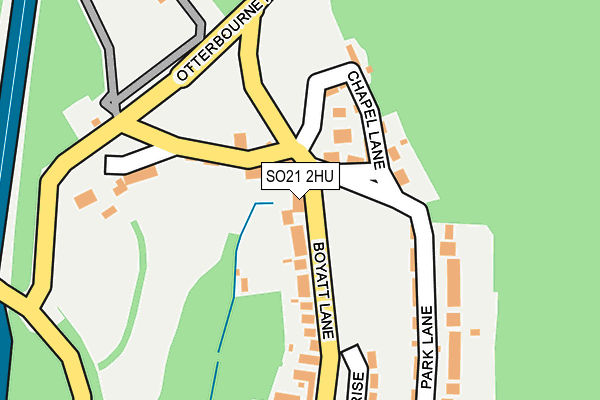 SO21 2HU map - OS OpenMap – Local (Ordnance Survey)