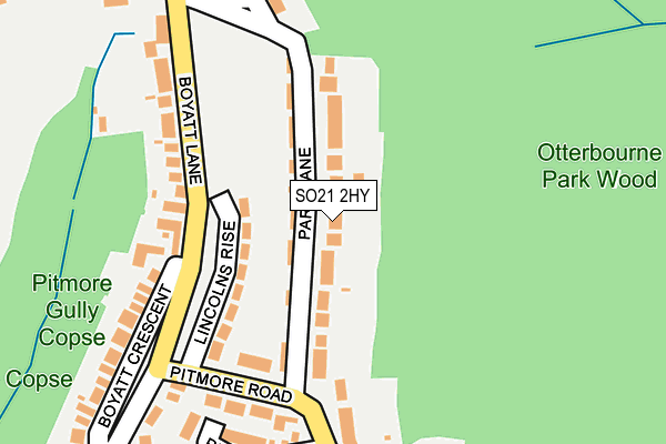 SO21 2HY map - OS OpenMap – Local (Ordnance Survey)