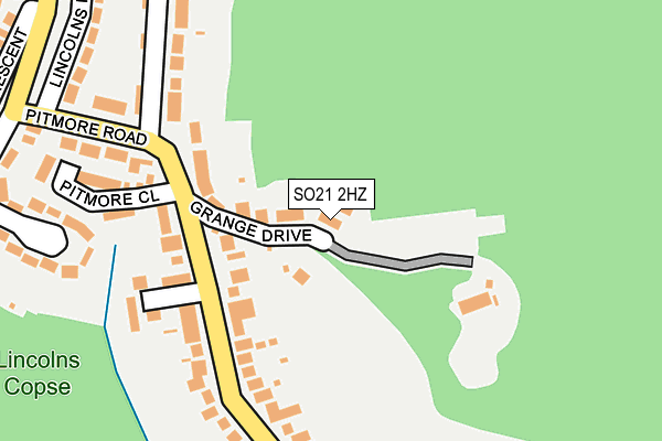 SO21 2HZ map - OS OpenMap – Local (Ordnance Survey)