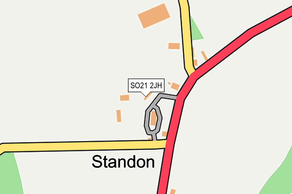 SO21 2JH map - OS OpenMap – Local (Ordnance Survey)