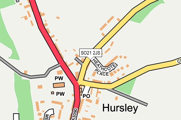 SO21 2JS map - OS OpenMap – Local (Ordnance Survey)