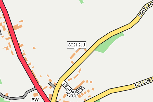 SO21 2JU map - OS OpenMap – Local (Ordnance Survey)