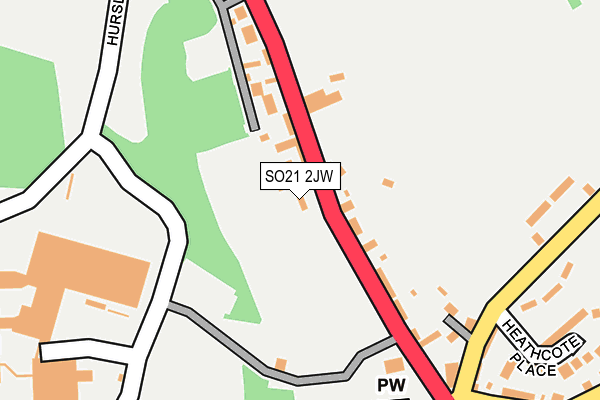 SO21 2JW map - OS OpenMap – Local (Ordnance Survey)