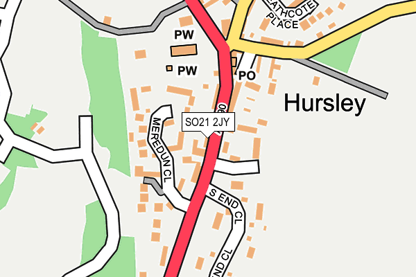 SO21 2JY map - OS OpenMap – Local (Ordnance Survey)