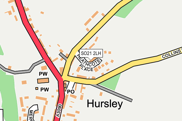 SO21 2LH map - OS OpenMap – Local (Ordnance Survey)