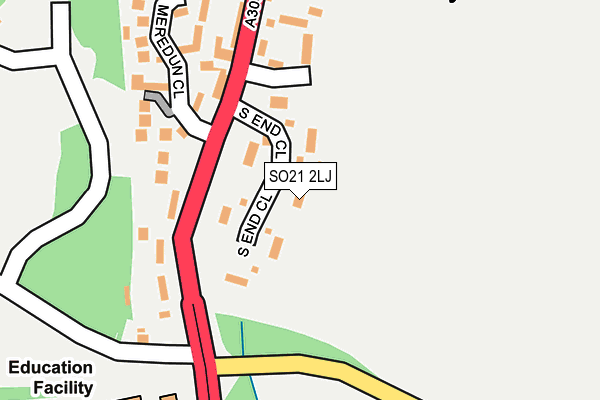 SO21 2LJ map - OS OpenMap – Local (Ordnance Survey)