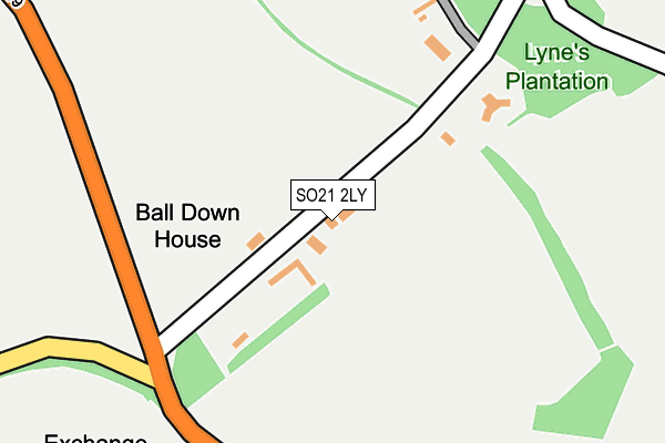 SO21 2LY map - OS OpenMap – Local (Ordnance Survey)